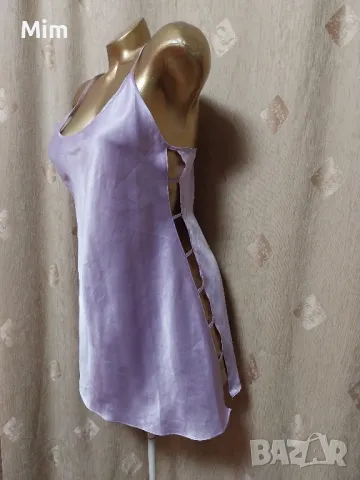 S/М Светло лилава сатенена нощница , снимка 2 - Нощници - 49820134