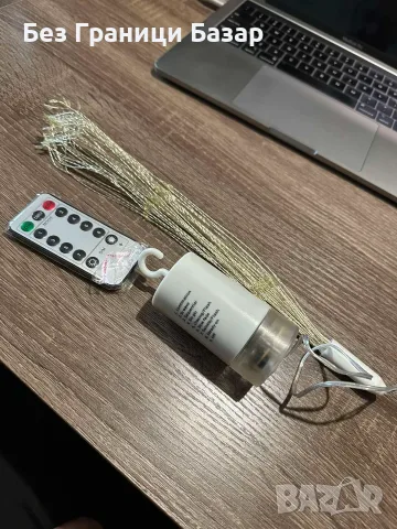 Нови Декоративни LED лампички тип сноп с дистанционно и 8 светлинни ефекта за украса дом Коледа