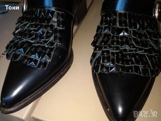 Елегантни обувки  Ermanno Scervino кожа с камъни Swarovski, снимка 6 - Дамски елегантни обувки - 29285897