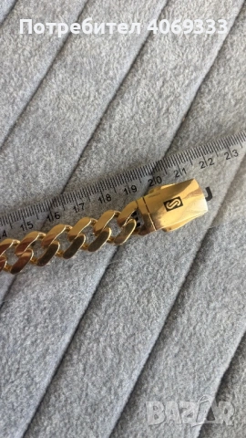 Златна гривна Монако 22.1 гр 14 карата, снимка 4 - Гривни - 54321018