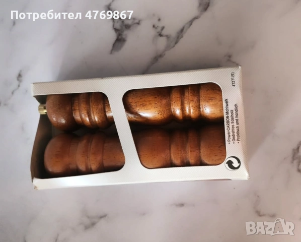 Дървени мелници за сол и пипер, снимка 3 - Аксесоари за кухня - 53887804