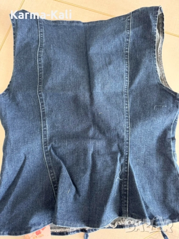 нов дънков потник , снимка 4 - Корсети, бюстиета, топове - 51548639