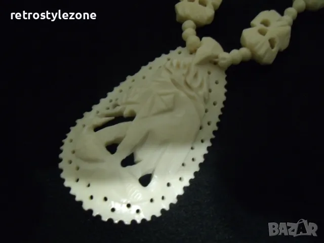 № 7923 стар накит / гердан / колие /огърлица  , снимка 3 - Други ценни предмети - 49394383