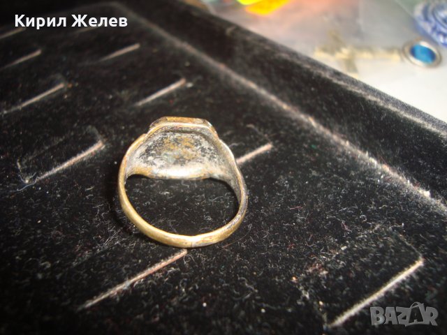 СТАРИНЕН ПОСРЕБРЕН РЕТРО БРОНЗОВ ПРЪСТЕН МАЙСТОРСКА ИЗРАБОТКА 18639, снимка 7 - Пръстени - 32169970