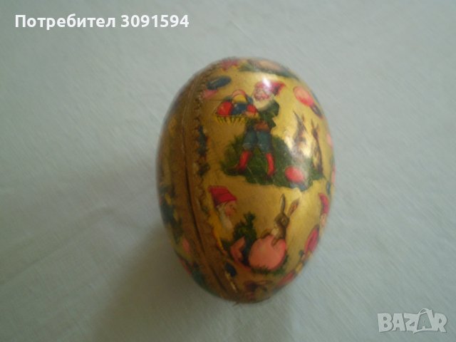 Папие маше старо яйце кутийка за великденска украса, снимка 2 - Антикварни и старинни предмети - 36896803