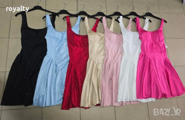 Нова Елегантна Дамска Рокля Различни Цветове 