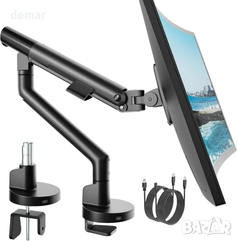 Стойка за монитор monTEK с USB хъб, за екрани 43,2–101,6 см