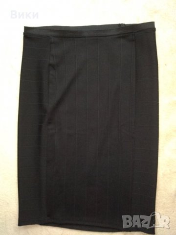 Черна права пола Zara, снимка 1