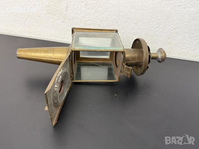 Файтонджийски месингов фенер. №8047, снимка 6 - Други ценни предмети - 54013592