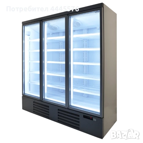  Професионална хладилна витрина COMBISTEEL с 3 стъклени врати – 1530 литра