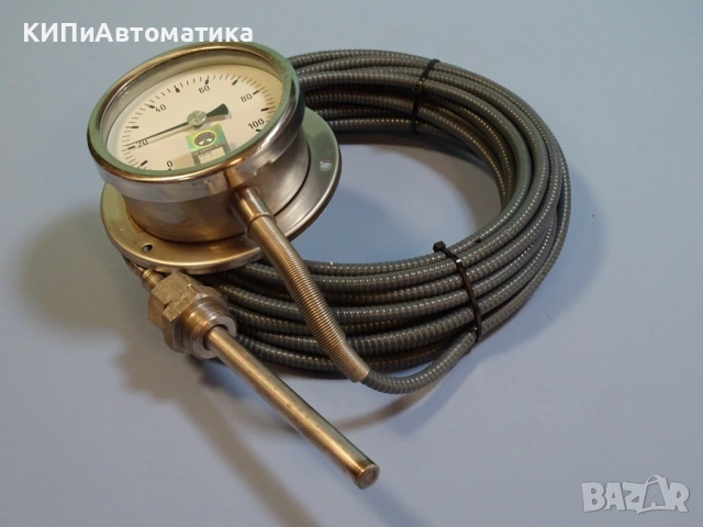 биметален термометър с капилярен датчик(сонда) WEC 3098/4 Ф100mm, 0/+100°C