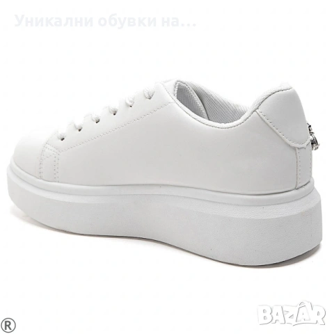 Бели кецове с камъни, снимка 3 - Кецове - 53379229