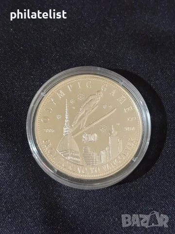 Острови Кук 2008 - 10 долара - Олимпийски игри Ванкувър 2008 година 1 OZ, снимка 2 - Нумизматика и бонистика - 55942332