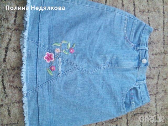 Комплект дънкова пола и яке, снимка 3 - Детски комплекти - 30706471