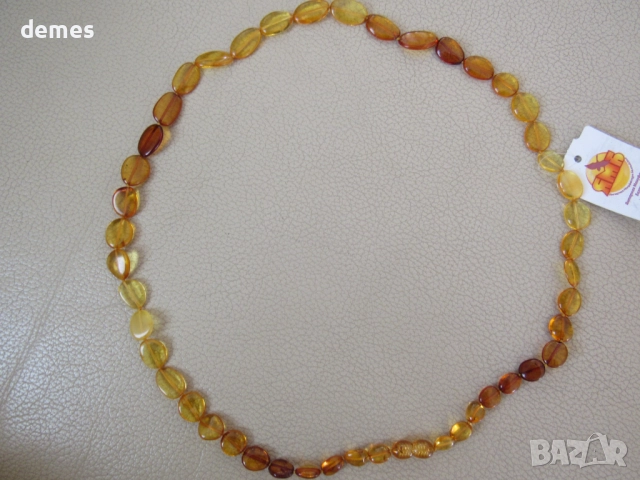 Дамско колие-кръг от първокласен балтийски кехлибар, снимка 2 - Колиета, медальони, синджири - 51884710