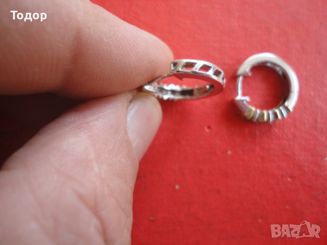 Страхотни сребърни обеци обици с камъни и позлата  2, снимка 9 - Обеци - 44761997