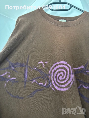 Кафява рисувана тениска
