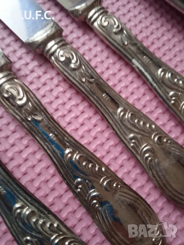 Комплект ножове сребро печат 800, снимка 8 - Антикварни и старинни предмети - 53302934