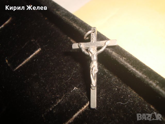СТАРО КАТОЛИЧЕСКО СРЕБРИСТО КРЪСТЧЕ РАЗПЯТИЕ 24829, снимка 2 - Антикварни и старинни предмети - 34552675