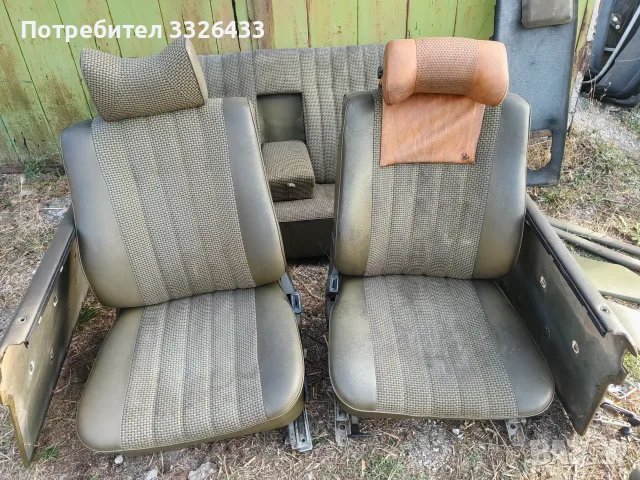 Зелен интериор от Мерцедес 123, снимка 5 - Автомобили и джипове - 56415417