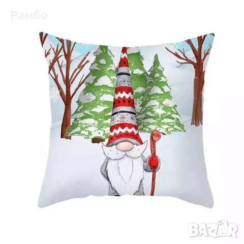 Коледна калъфка за възглавница-Полиестерна  с коледни мотиви., снимка 4 - Декорация за дома - 42169923