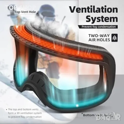 Нови Цилиндрични сноуборд ски очила с гъвкава рамка за каска спорт, снимка 2 - Зимни спортове - 49956906
