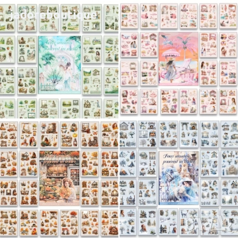 Книжки със стикери "Four seasons proceed in order - Пролет, Лято, Есен, Зима"