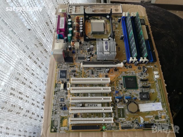 Дънна платка Asus P4P8X Socket 478 CPU+FAN+RAM, снимка 3 - Дънни платки - 42876345