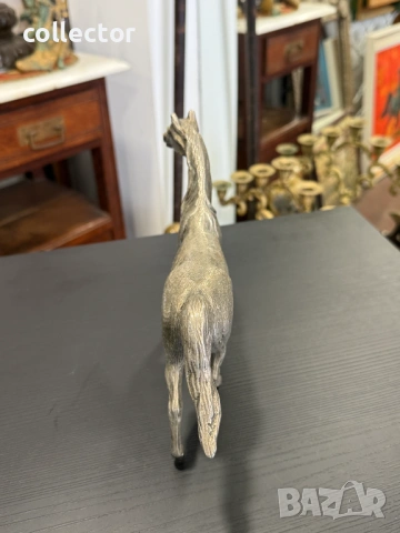 Бронзова фигура на арабски кон. №8058, снимка 8 - Антикварни и старинни предмети - 54050856