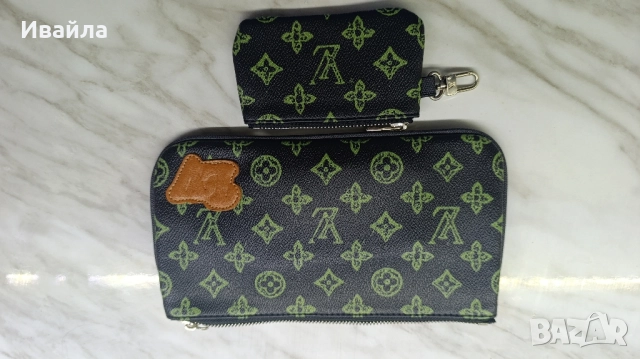 нов комплект мини чанта и портмоне Louis Vuitton 