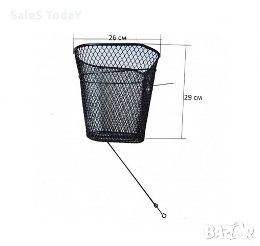 Кошница за велосипед, кошница с едра мрежа, 29/ 26 см., черна, снимка 3 - Аксесоари за велосипеди - 31932531