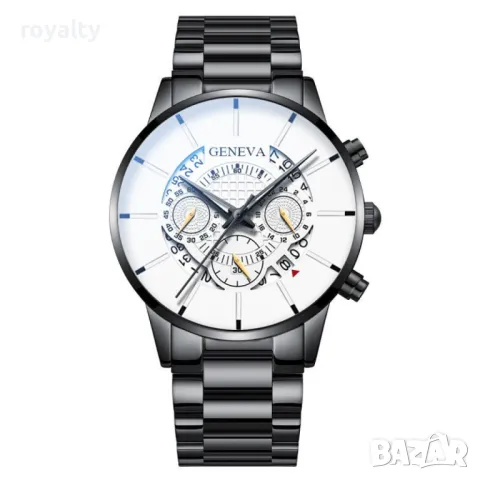 Елегантен стоманен мъжки часовник с метална каишка., снимка 8 - Мъжки - 49732796