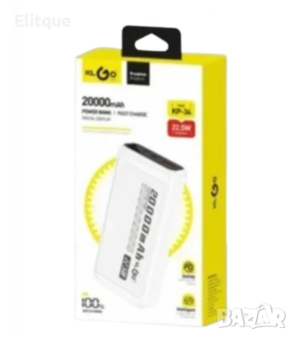 Преносима батерия KLGO KP-34, 20000mAh, снимка 3 - Друга електроника - 52778721