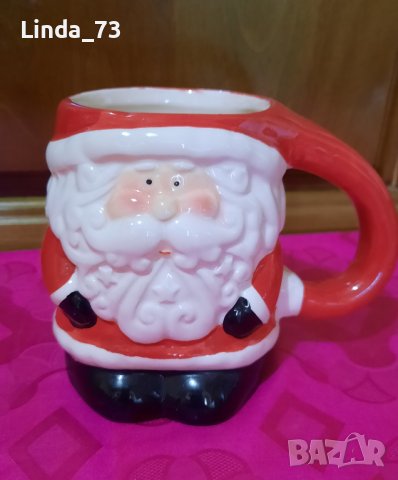 Красива чаша с лика на Дядо Коледа. Вместимост на чашата - 400мл. Внос от Германия., снимка 1