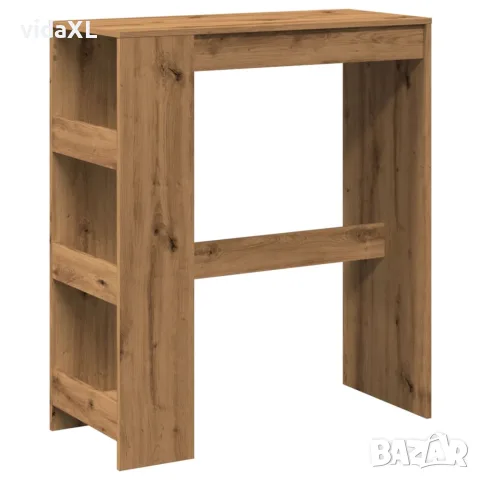 vidaXL Бар маса с рафтове дъб артизан 90x40x103,5 см инженерно дърво, снимка 1 - Маси - 56148193
