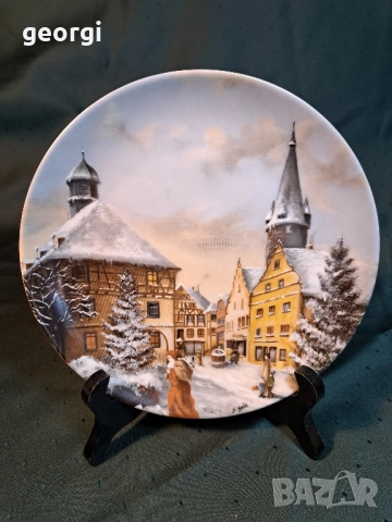 немска декоративна порцеланова чиния Kaiser 27/2 , снимка 3 - Декорация за дома - 51558151