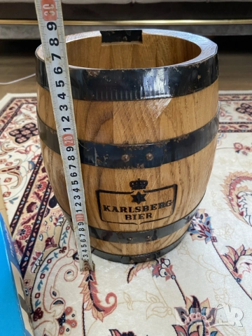 Ретро диспенсър за бира Gam Multi-Tap с дървено буре Karlsberg Bier, снимка 7 - Други стоки за дома - 55750769