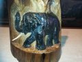 Слон издълбан в дънер от тиково дърво 0101211837, снимка 7