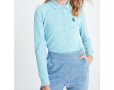 Памучна дамска блуза в светлосиньо Jimmy Sanders - L, снимка 1 - Блузи с дълъг ръкав и пуловери - 42893109