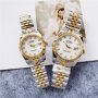 Дамски часовник Rolex Lady-Datejust Gold/White с автоматичен механизъм, снимка 5