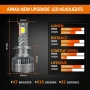 Нови запечатани в целофан Комплект 2бр. Мощни LED Крушки H7 APAKA – 220W, 20000LM, Canbus , снимка 2