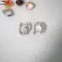 Обеци с платинено покритие 211252, снимка 4