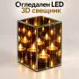 Огледален LED свещник, снимка 1