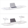 Relaxdays Bamboo Bathtub Caddy 75–109 см – Регулируема Поставка за Вана с Държач за Чаша Вино, Книга, снимка 3