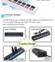 USB Hub, USB хъб разклонител 7 порта с LED диоди, снимка 5