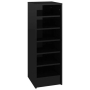 vidaXL Шкаф за обувки, черен гланц, 31,5x35x90 см, ПДЧ（SKU:809006