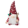 Светеща коледна играчка – Декорация с LED осветление и плетена шапка, снимка 4