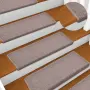 vidaXL Изтривалки за стълби 15 бр. 65x21x4 см светлокафяви с правоъгълен кант, снимка 2