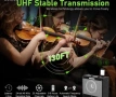 Двоен UHF безжичен микрофон за цигулка Q2/VT-5, снимка 3