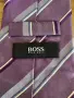 Hugo Boss 100% копринена вратовръзка в лилави нюанси , снимка 4